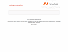 Tablet Screenshot of betterworldkids.info
